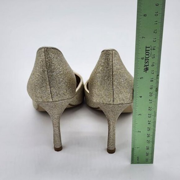 Anne Klein Woman's Gold Glittery High Heels Size 8 1/2 AKZYZ3 - Picture 4 of 8